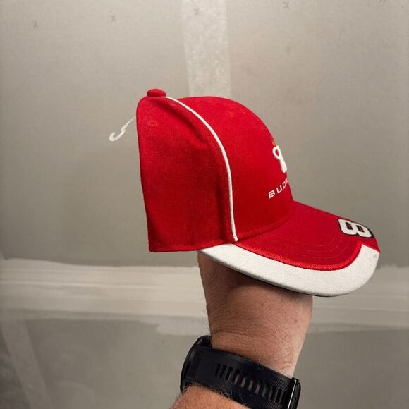 Dale Earnhardt JR 8 Budweiser Action Hat Hook & Loop Adjustable Hat New! - Picture 5 of 9